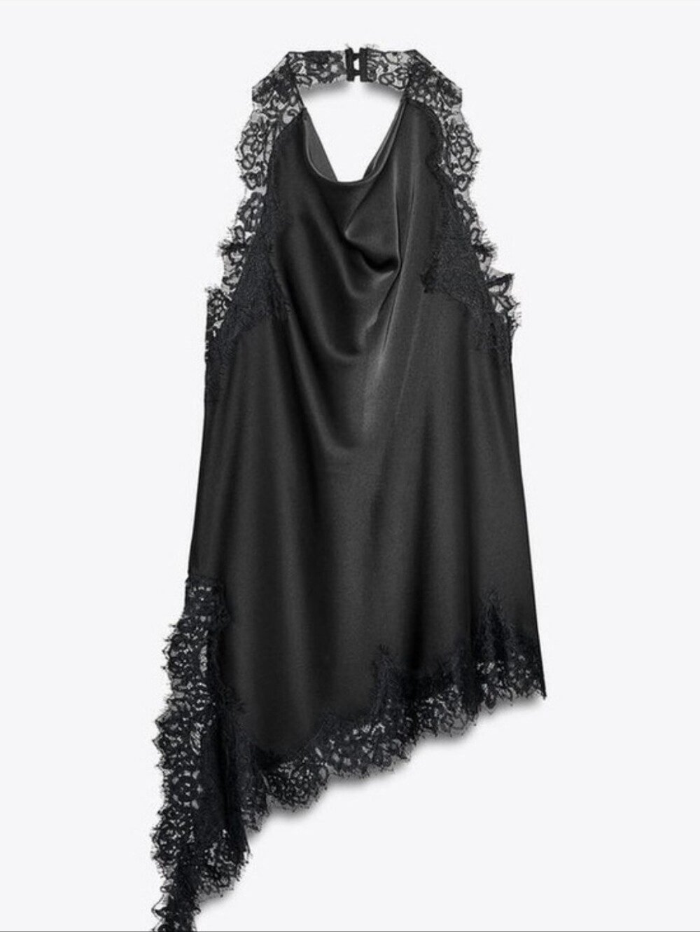ZARA LACE HALTER TOP BLACK SIZE S - Picture 3 of 13